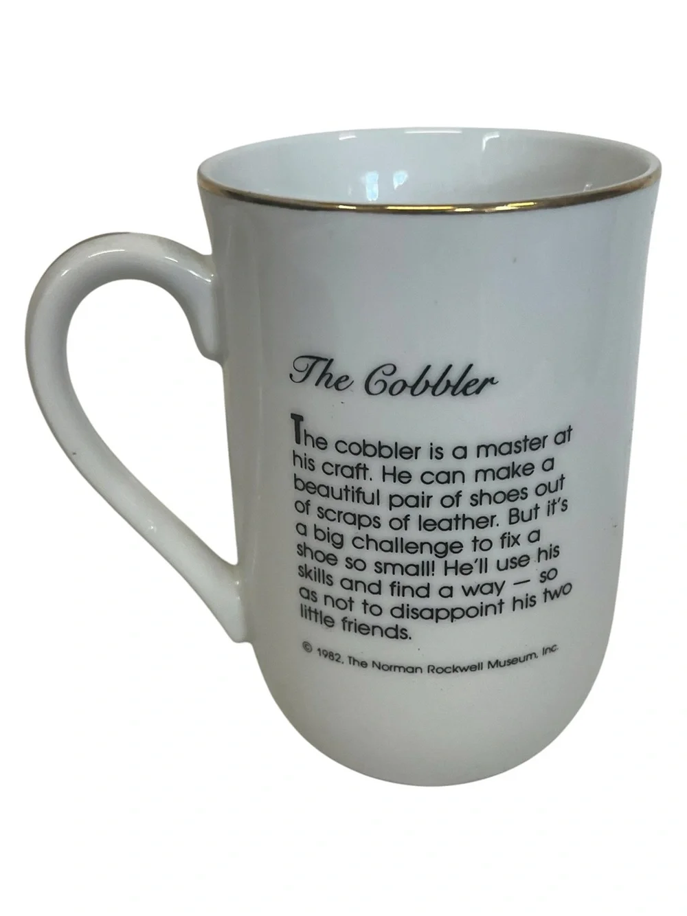 The COBBLER Coffee Mug Tea‎ Cup from the Norman Rockwell Museum Series 1982